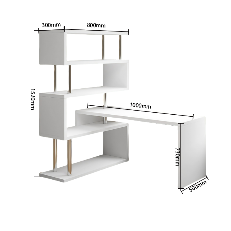 勉強机 パソコンデスク 学習デスク 作業デスク 在宅勤務 本棚付き 大容量収納 シンプル 洗練 ホワイト カスタマイズ可能 XXZ-N013