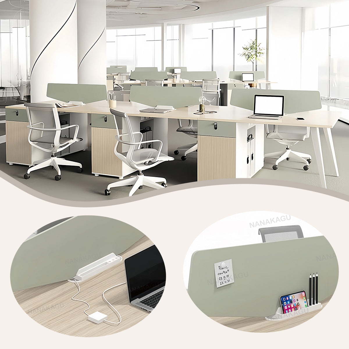 オフィスデスク,ワークデスク,片袖デスク,木目調,配線ボックス