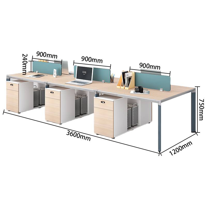 オフィスデスク ワークデスク 作業机 パソコンデスク 仕事用 作業用 事務用 丈夫な脚 ダイヤル錠付き 仕切りパネル YGZ-N054