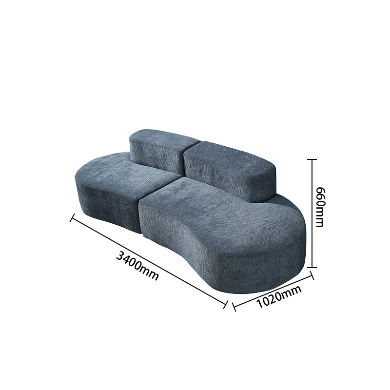 ソファ リビング 在宅用 ロータイプ 人間工学 フィット感 広い座面 ゆったり 高級感 ダークブルー カスタマイズ可能 YSSF-N006