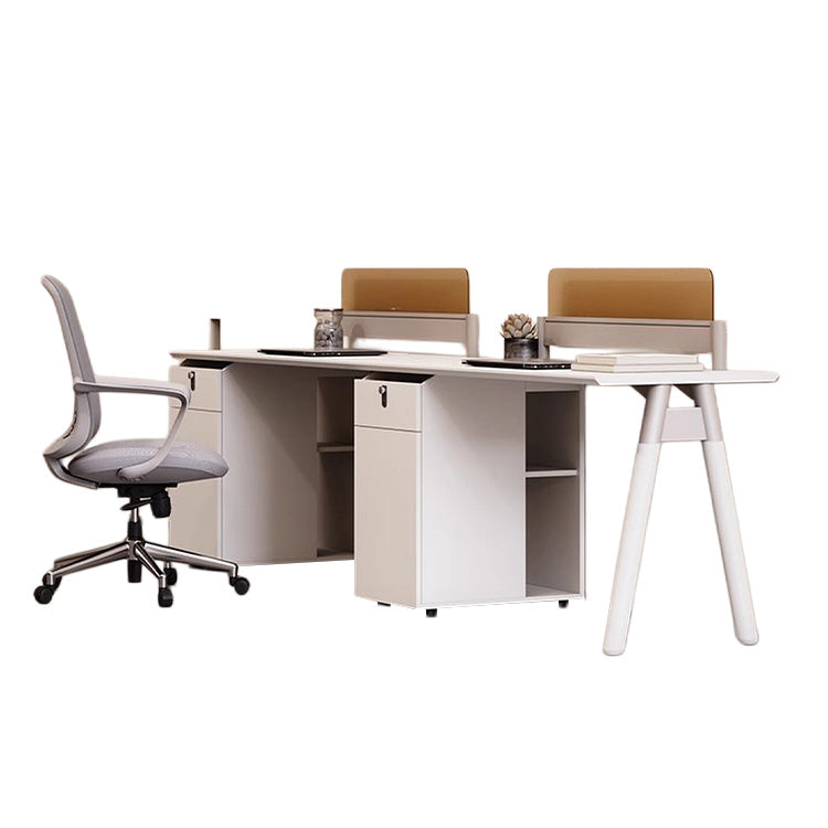 オフィスデスク ワークデスク 仕事用 トップパネル 三桁ダイヤル錠 強化ガラス 配線システム サイドキャビネット 大容量 YGZ-N094