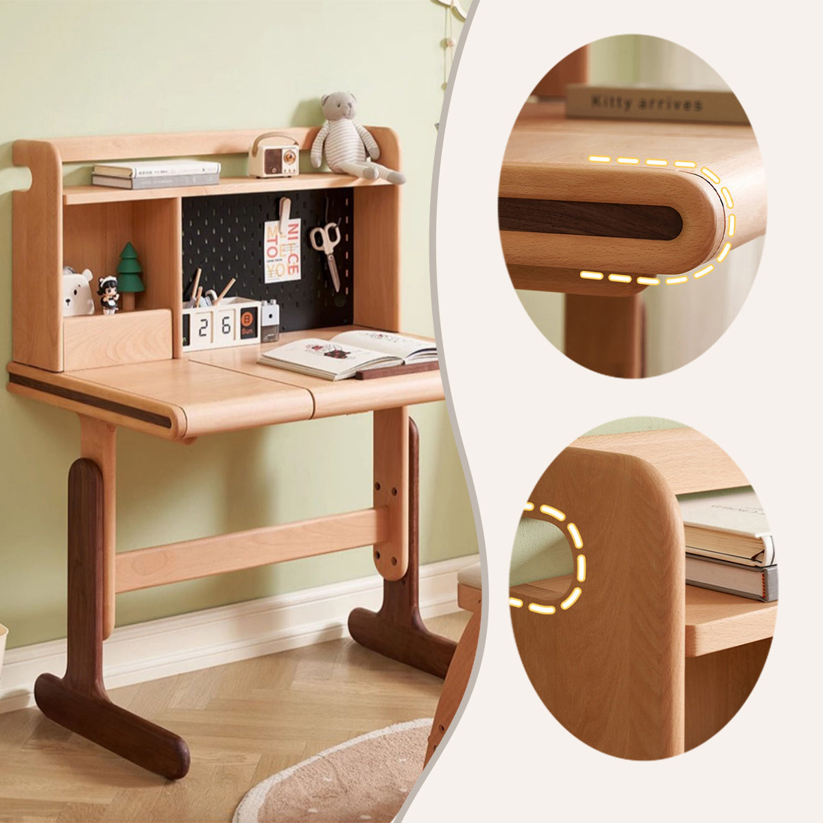 学習机 勉強机 学習デスク テーブル 収納付き 子供用 パンチングボード 昇降可能な天板 自宅用 組立必要 XXZ-N025
