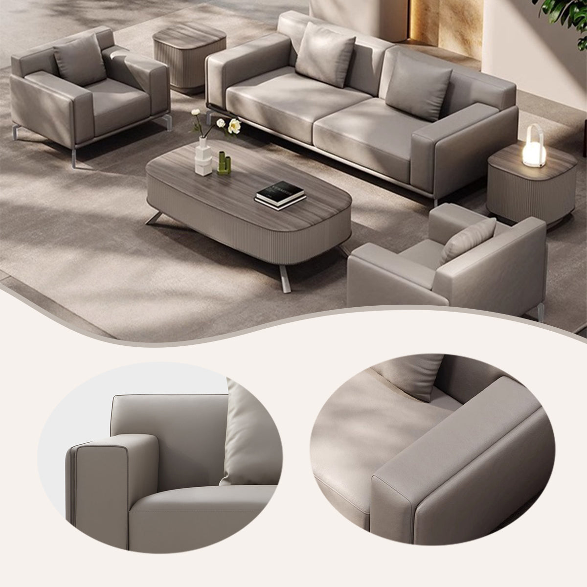 ソファセット ハイバックソファ 椅子 応接ソファ アームソファ ビジネスソファセット 人間工学 相談用 オフィス用 JDSF-N054