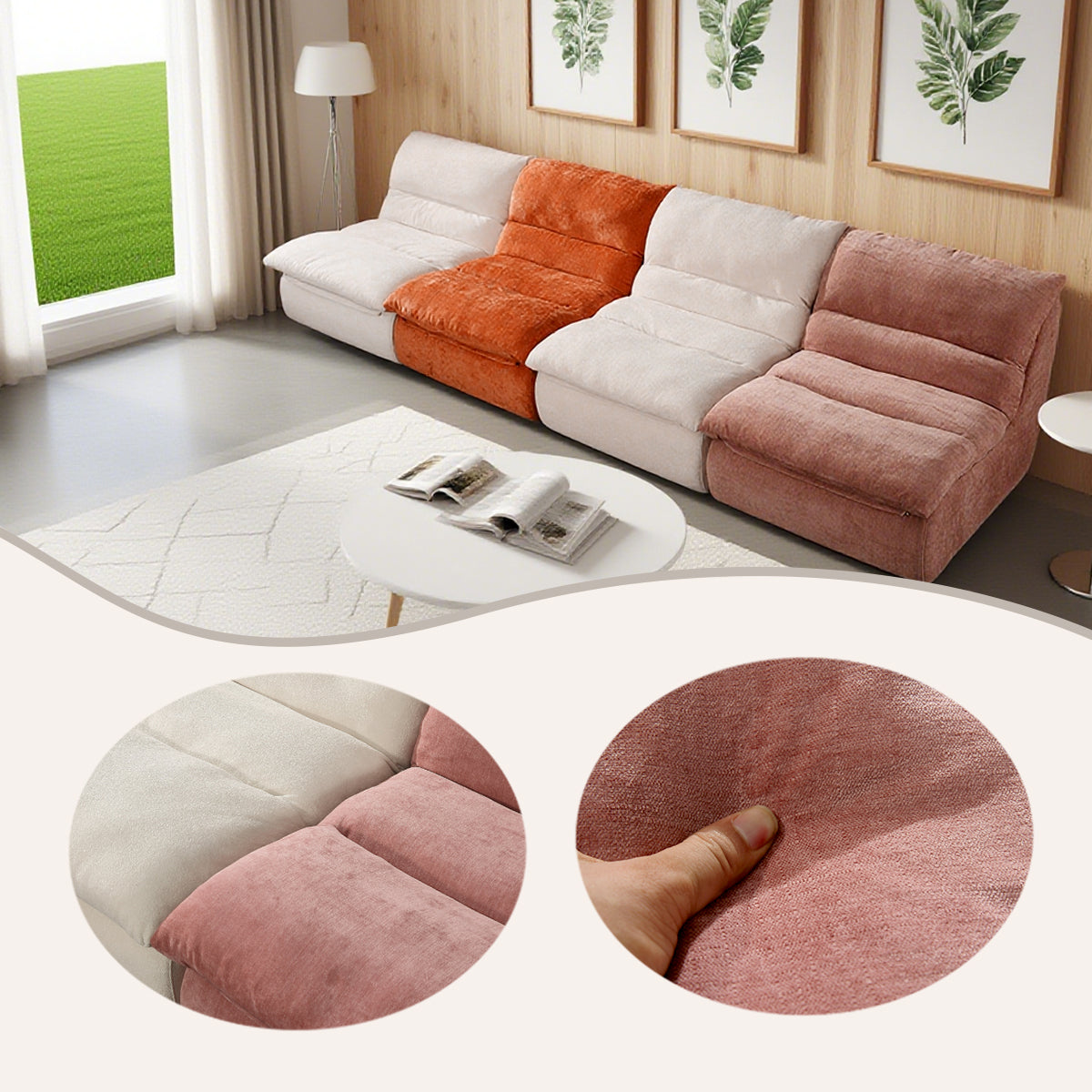 ソファ ローソファー リビング用ソファ 在宅用 ロータイプ 人間工学 1人掛け フィット感 ホワイト カスタマイズ可能 YSSF-N014