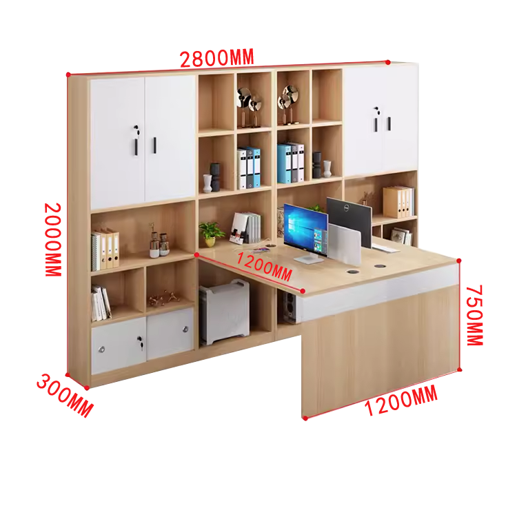 オフィスデスク 事務机 ワークデスク 役員デスク サイド収納棚 大容量収納 USBポート ウォールナット カスタマイズ可能 YGZ-N012