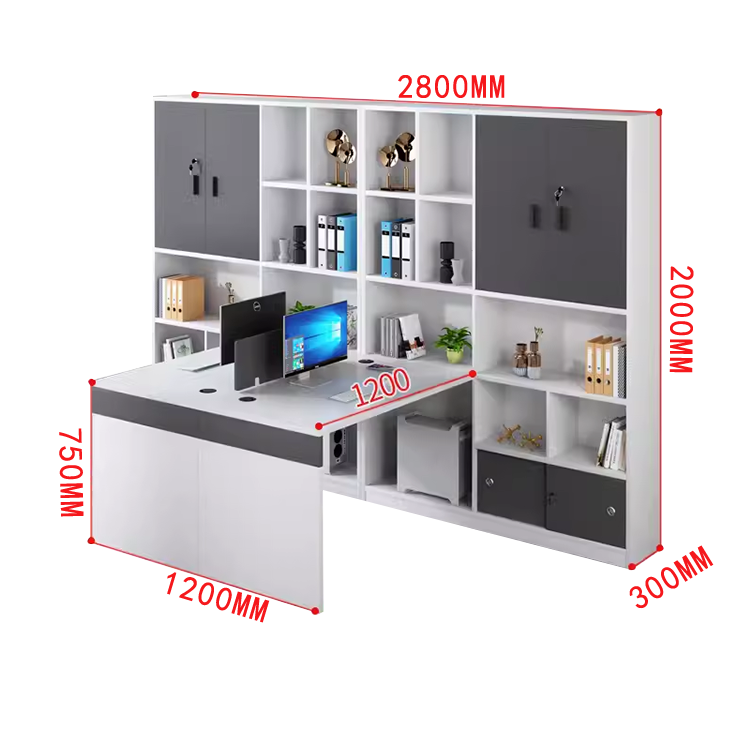 オフィスデスク 事務机 ワークデスク 役員デスク サイド収納棚 大容量収納 USBポート ウォールナット カスタマイズ可能 YGZ-N012