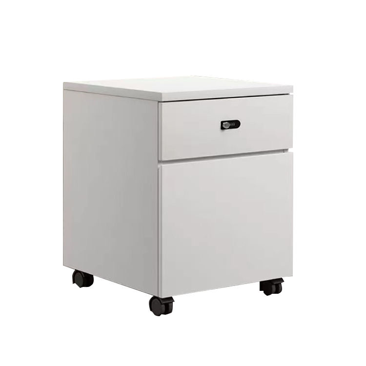 オフィスデスク ワークデスク 役員デスク サイドワゴン 配線穴 ダイヤル錠 シンプル 快適 ホワイト カスタマイズ可能 YGZ-N009