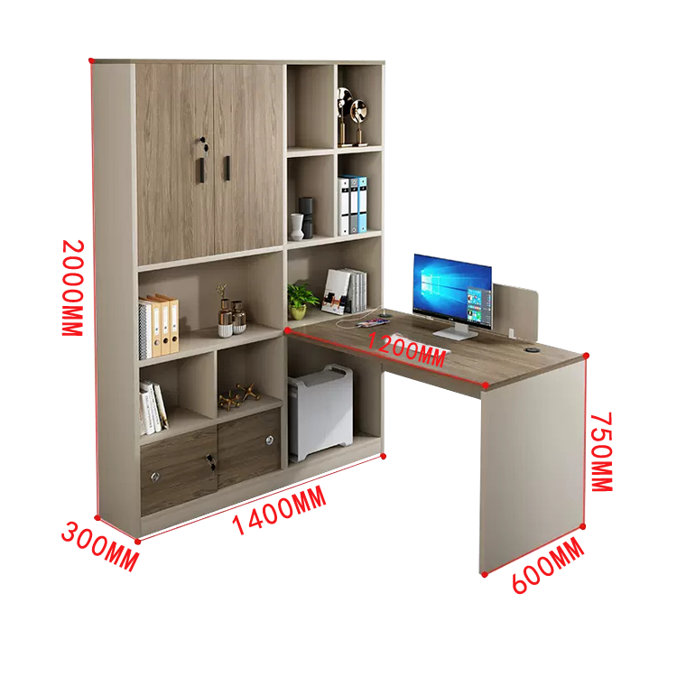 オフィスデスク 事務机 ワークデスク 役員デスク サイド収納棚 大容量収納 USBポート ウォールナット カスタマイズ可能 YGZ-N012