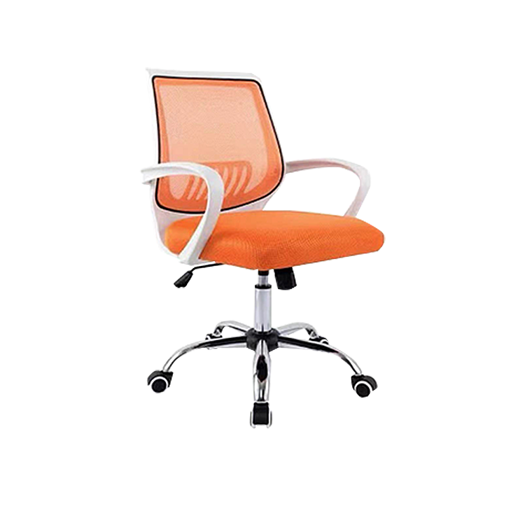 オフィスデスク 事務机 ワークデスク 役員用 仕切りパネル 配線穴 厚手 シンプル モダン オレンジ カスタマイズ可能 YGZ-N022