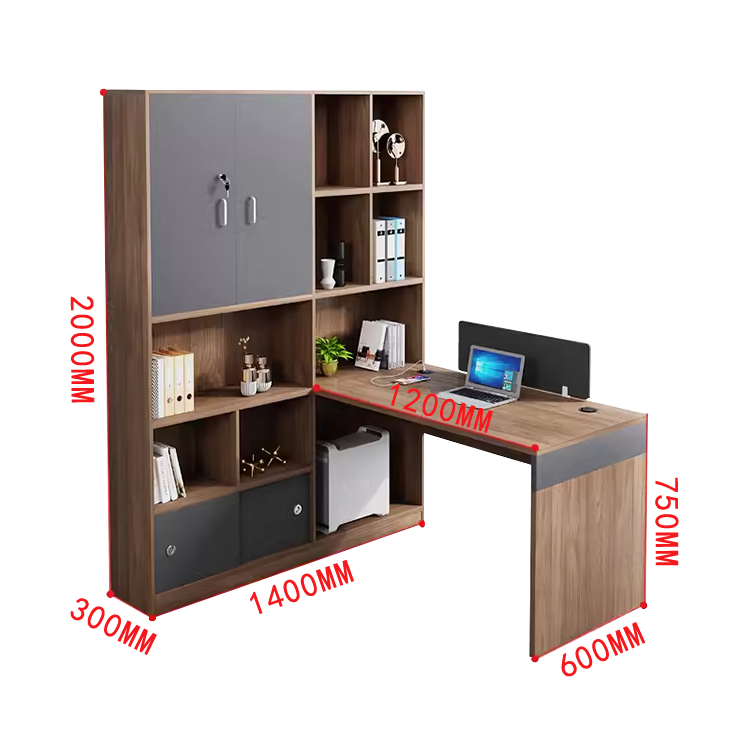 オフィスデスク 事務机 ワークデスク 役員デスク サイド収納棚 大容量収納 USBポート ウォールナット カスタマイズ可能 YGZ-N012