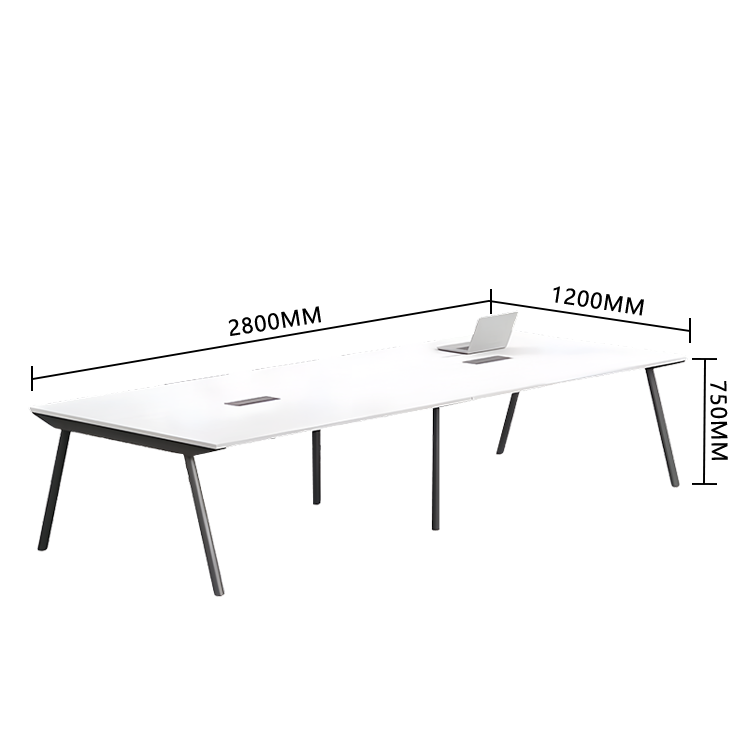 会議テーブル 作業テーブル ミーティングテーブル 大型テーブル 商談テーブル 会議室用 事務用 オフィス用 安定性のある脚 広々とした天板 配線ボックス付き 下肢空間 丈夫 シンプル おしゃれ ホワイト カスタマイズ可能 HYZ-YDD-N008