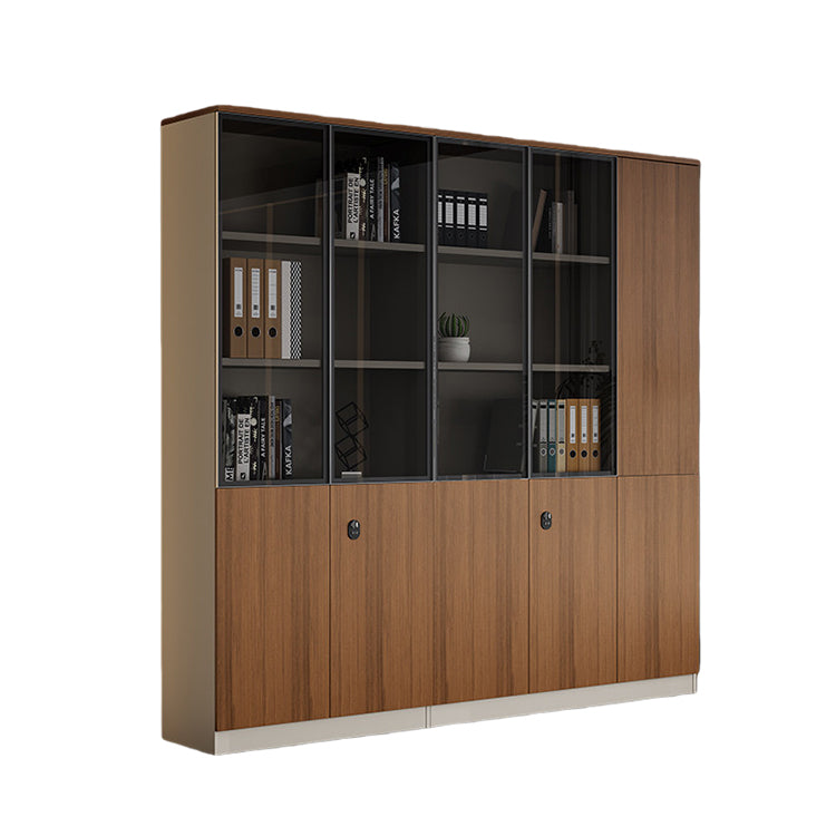 壁面収納 ファイル収納 書類棚 オフィスキャビネット 大容量収納 ダイヤル錠付き ウォールナット カスタマイズ可能 BGCWG-N062