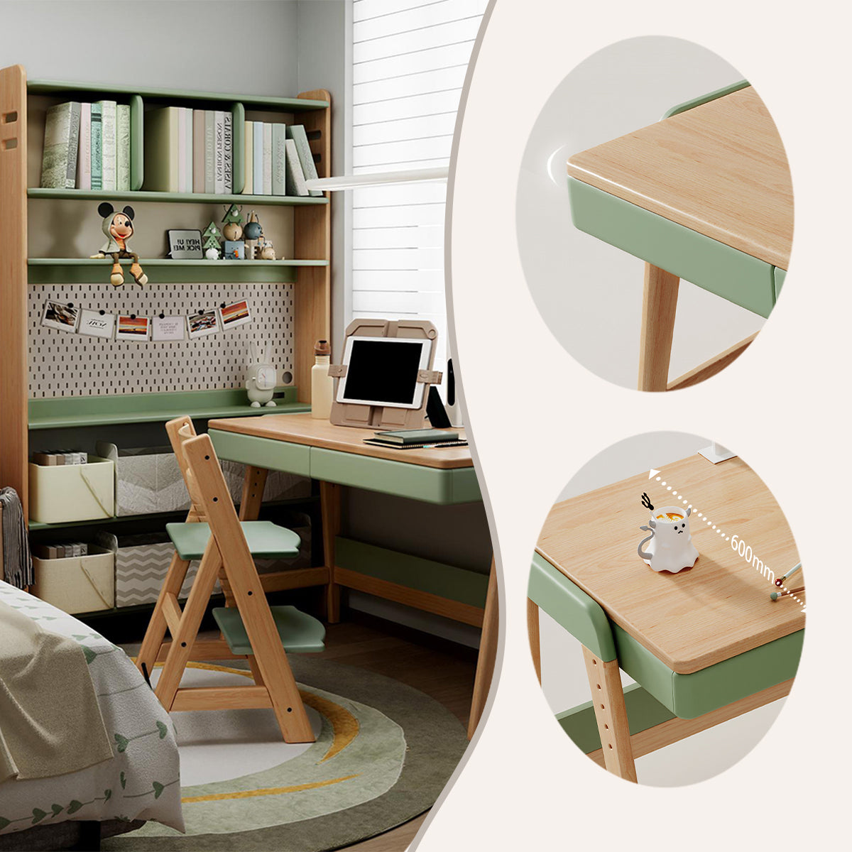 学習机 勉強机 学習デスク パンチングボード 大容量収納 ほぞ構造 木製デスク つくえ 机 デスク テーブル 組立必要 XXZ-N038