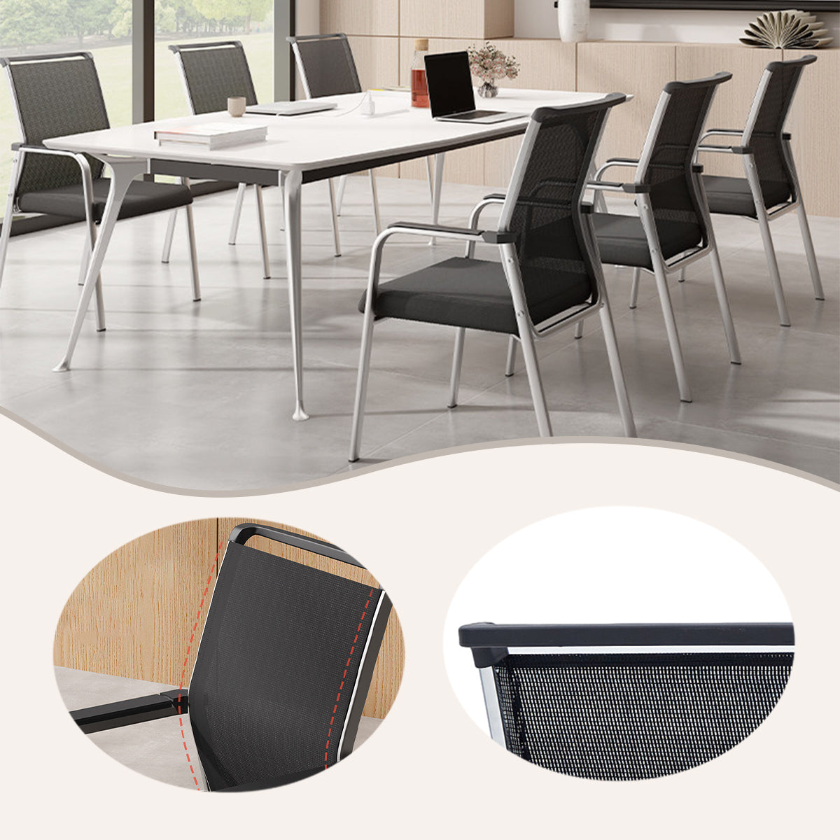 ワークチェア ワーキングチェア オフィスチェア デスクチェア 事務用 スチールフレーム アームレスト メッシュ生地 ブラック BGY-N072