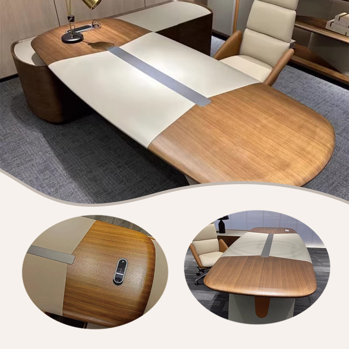 エグゼクティブデスク オフィスデスク 社長机 木製デスク パソコンデスク 社長室 仕事用 事務用 木目調 幕板付き LBZ-N077