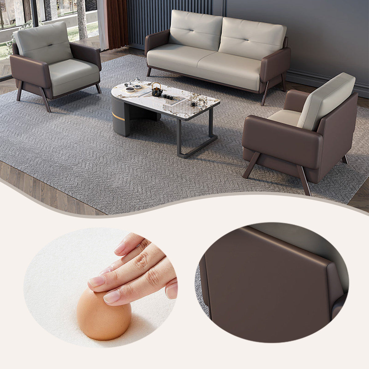 ソファセット ハイバックソファ 椅子 応接ソファ アームソファ ビジネスソファセット 相談用 オフィス用 受付用 JDSF-N049