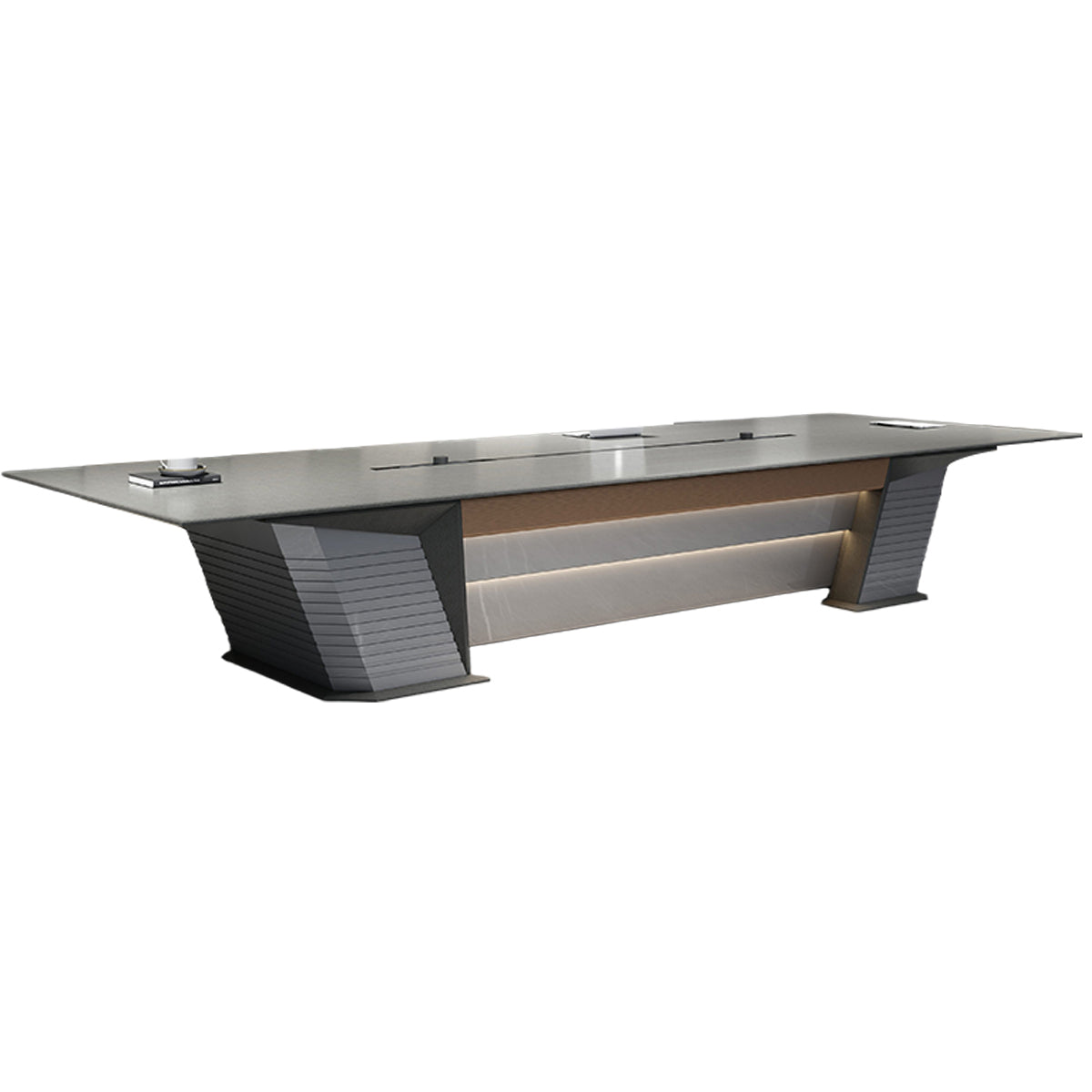 会議テーブル 大中型会議テーブル ミーティングテーブル 商談テーブル 会議室用 高級感 ホワイト カスタマイズ可能 HYZ-BG-N001