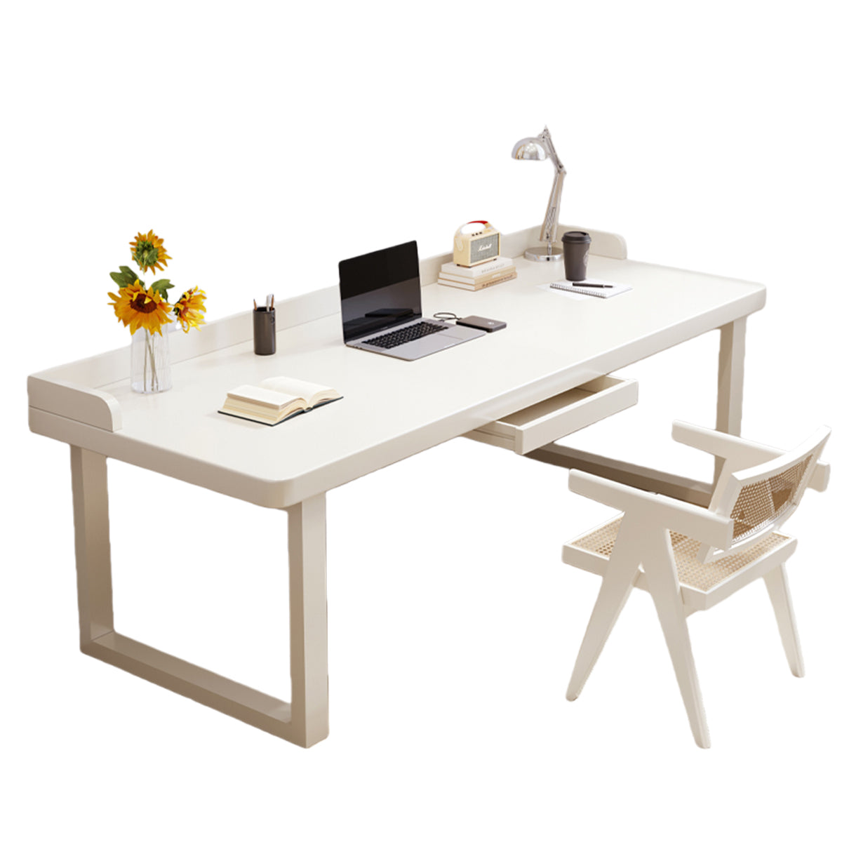 学習机 勉強机 学習デスク 巾木よけデザイン 大容量引き出し 頑丈なフレーム テーブル 収納付き 組立必要 XXZ-N027