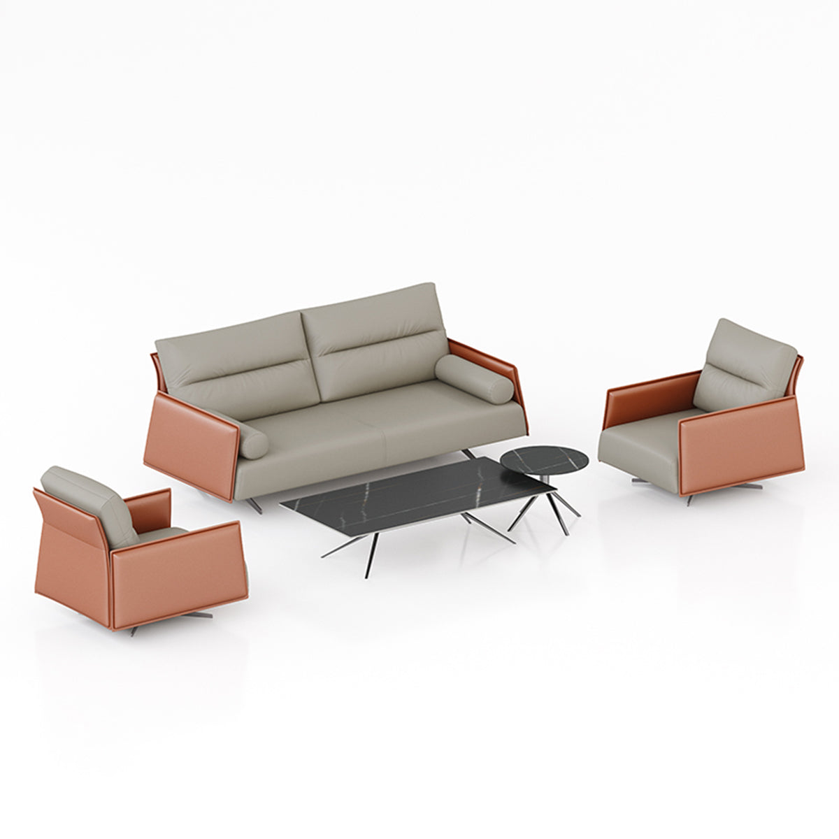 ソファセット ハイバックソファ 椅子 応接ソファ アームソファ ビジネスソファセット 相談用 オフィス用 受付用 無垢材 JDSF-N055