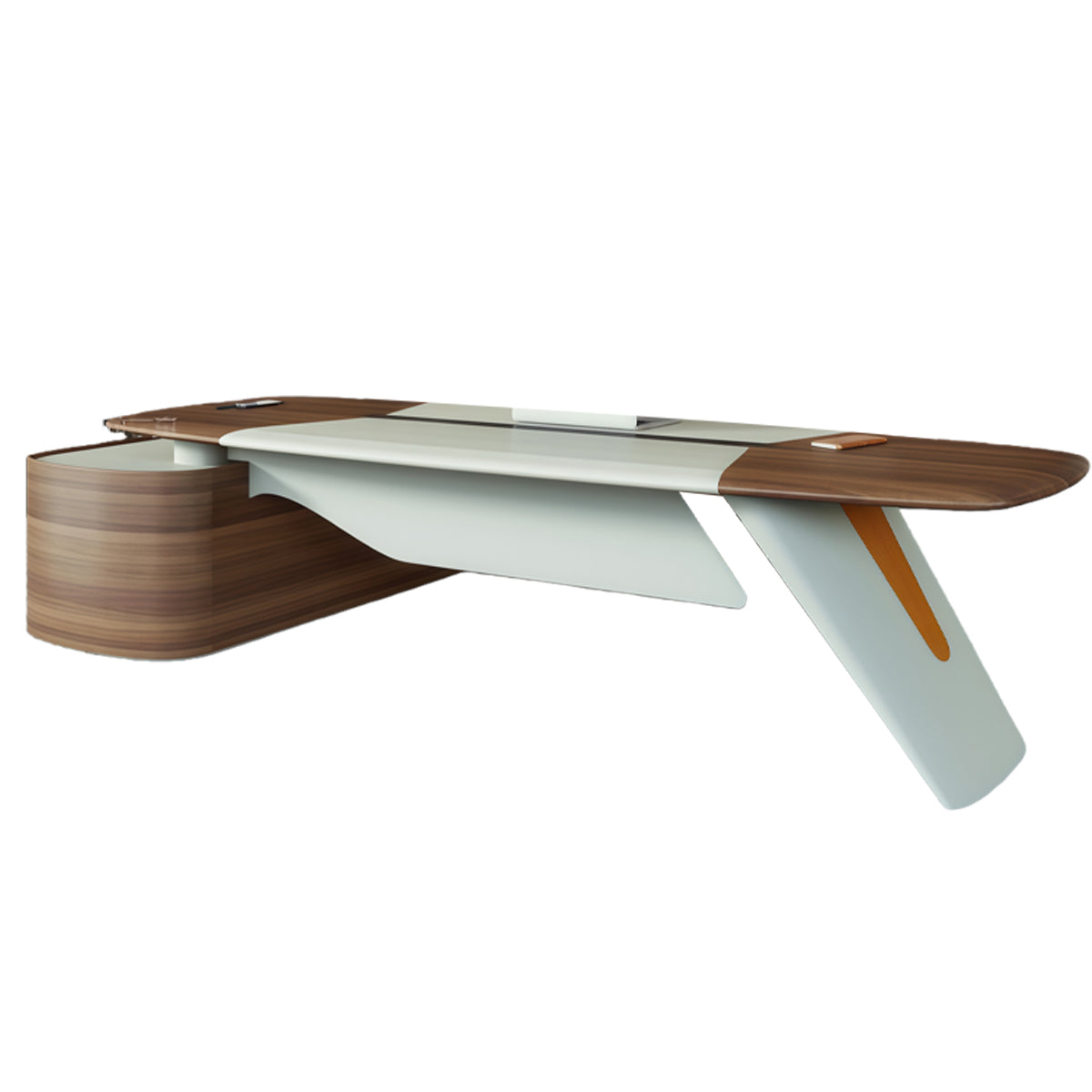 エグゼクティブデスク オフィスデスク 社長机 木製デスク パソコンデスク 社長室 仕事用 事務用 木目調 幕板付き LBZ-N077