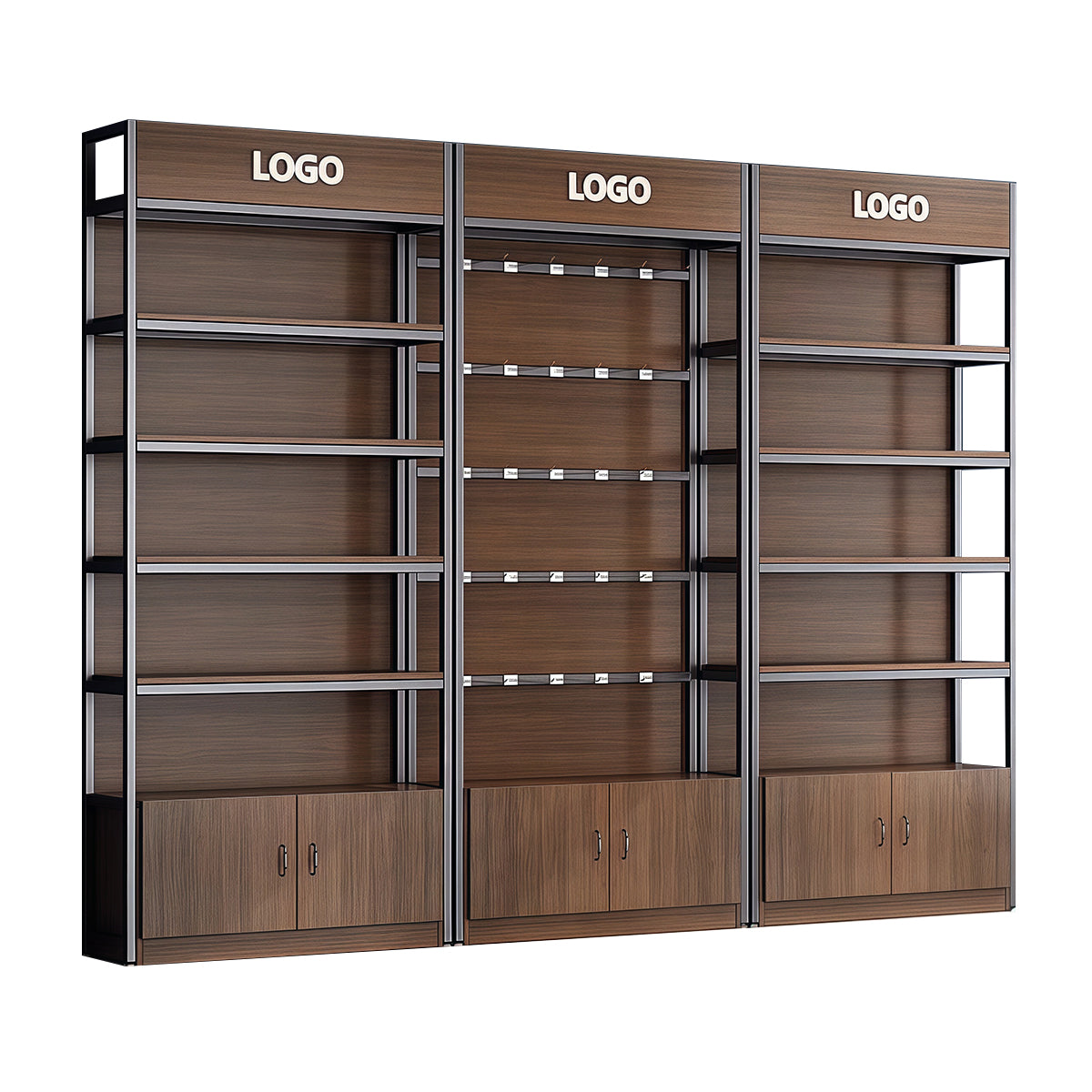 マガジンラック オフィス収納 収納ラック 雑誌ラック 図書館 店舗用 展覧会用 4段式 5段式 6段式 ダークブラウン ZWJ-N004