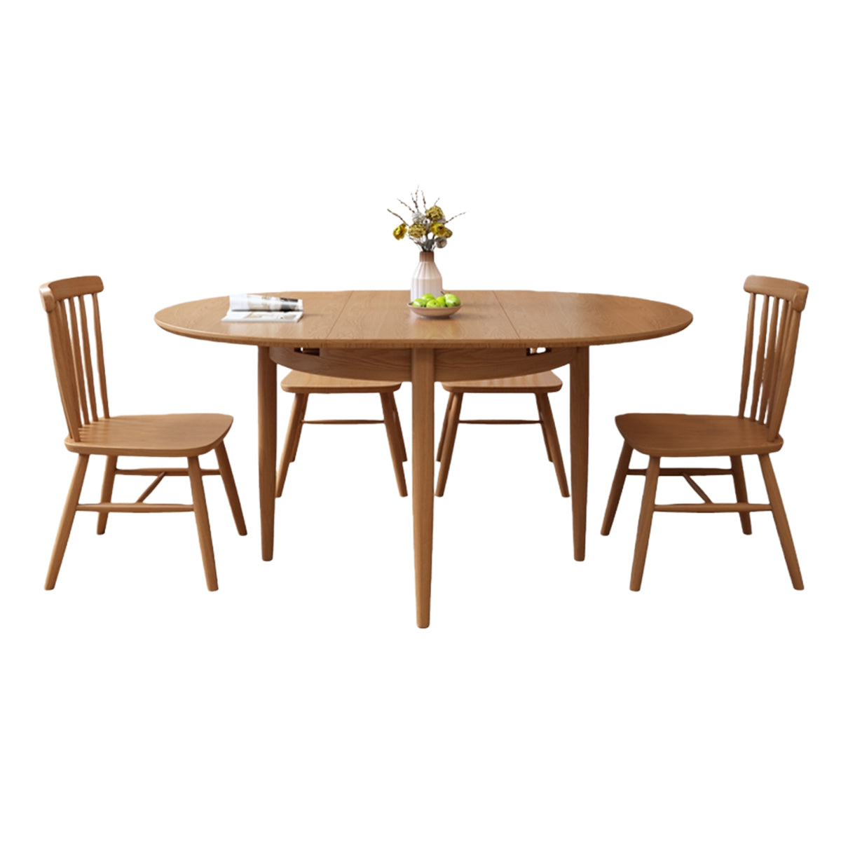 ダイニングテーブル ローテーブル 折り畳み式 食卓 机 つくえ 円形 頑丈なフレーム 木目調 室内用 家庭用 木脚 CZ-N052