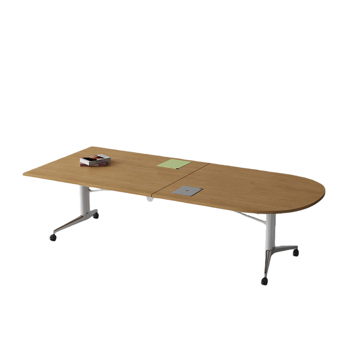 会議テーブル ミーティングテーブル オフィステーブル オープン式収納付き 内蔵式コンセント 上質な素材 組立必要 HYZ-N075