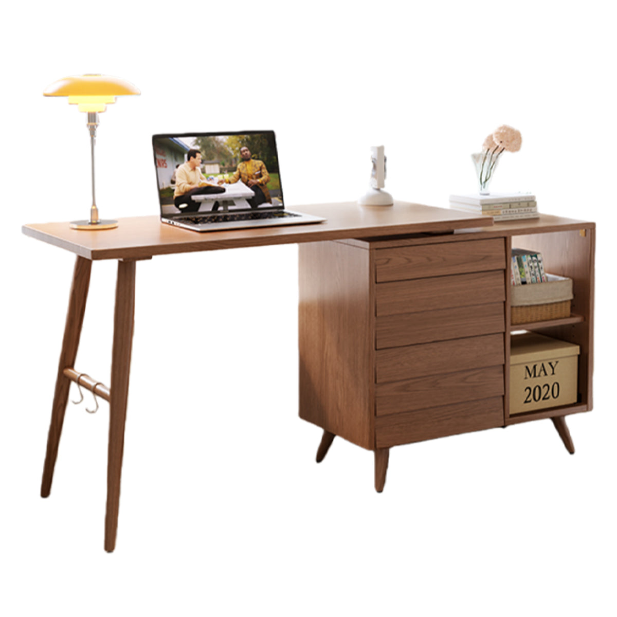 学習机 勉強机 学習デスク つくえ 机 デスク テーブル 調整可能な天板 大容量収納 PC収納スペース 組立必要 XXZ-N034