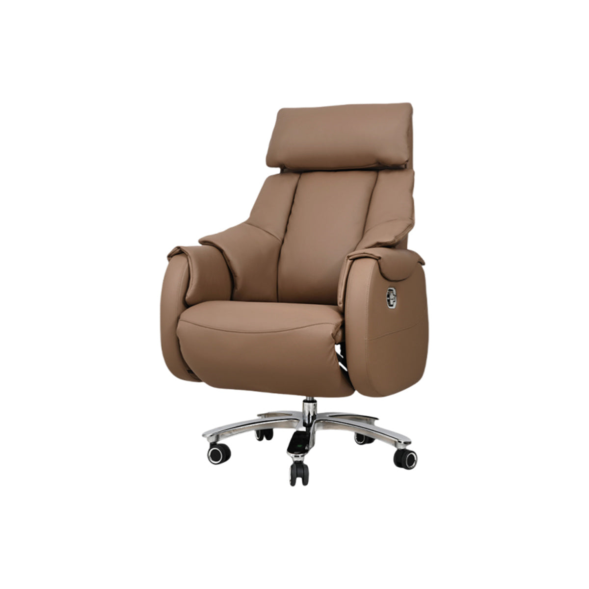 エグゼクティブチェア オフィスチェア 社長用 バッテリー フットレスト 本革 昇降機能 人間工学 贅沢 おしゃれ ブラウン LBY-N053