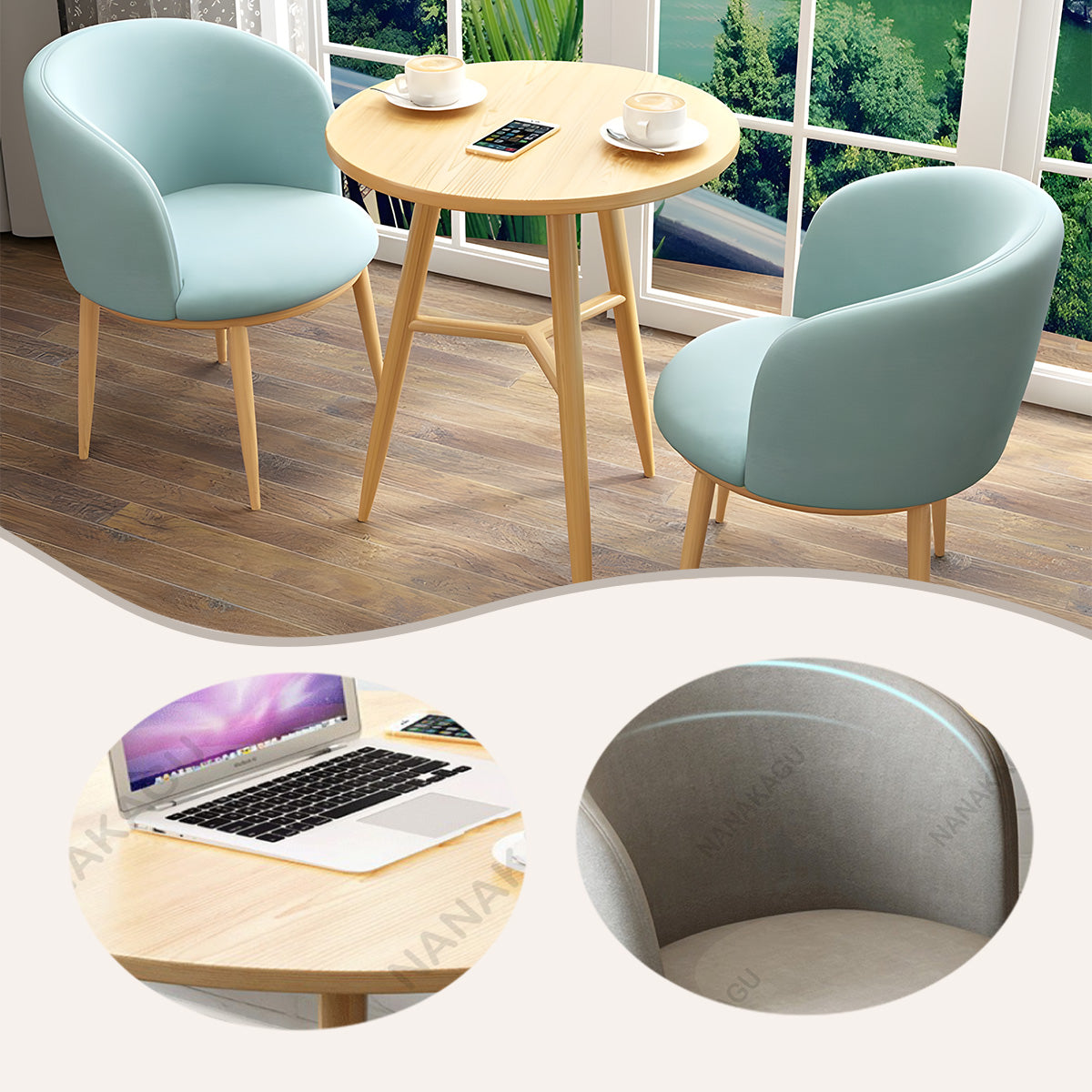 応接セット　受付ソファー　円型テーブル　カフェテーブル　リビングソファ　ダイニングセット　商談用　喫茶店　オフイス　JDZH-N011