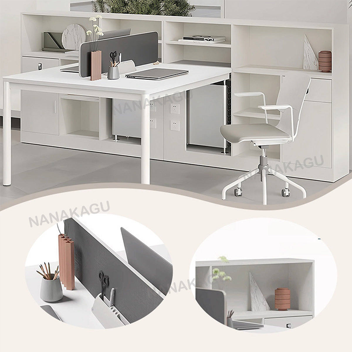 オフィスデスク　ワークデスク　作業机　パソコンデスク　仕事用　作業用　事務用　丈夫な脚　ダイヤル錠　仕切りパネル　YGZ-N053