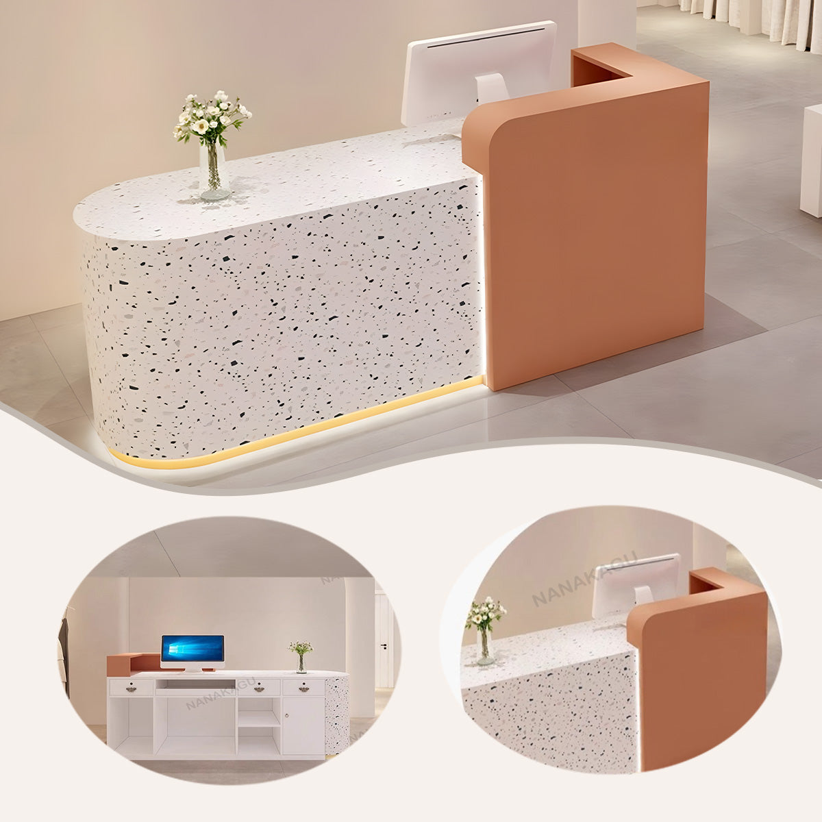 サロン　カウンター レジカウンター 美容室 サロン 受付カウンター 店舗什器 その他家具