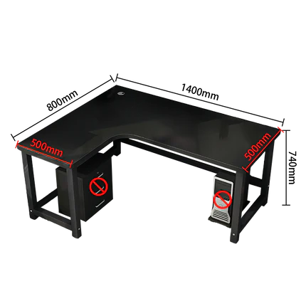 L字型デスク　オフィスデスク　ワークデスク　事務机　木目調　配線穴　スチールフレーム　シンプル　ホワイト　オークグレー　YGZ-N032