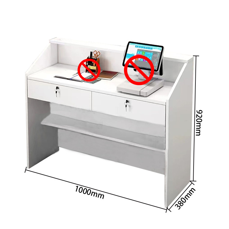 受付カウンター　レジカウンター　エントランス受付　配線穴　引き出し収納　大容量収納　傷付きにくい　シンプル　ナチュラル　JDQT-N005