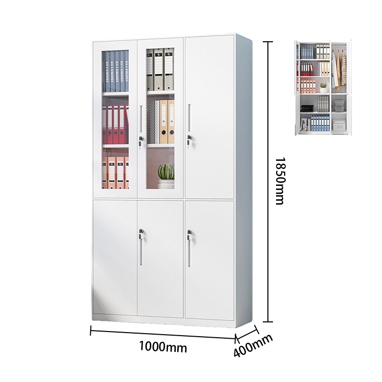 ファイル収納　書類棚　オフィスキャビネット　大容量収納　鍵付き　ハンガーボード　冷間加工鋼　ホワイト　カスタマイズ可能　BGCWG-N066
