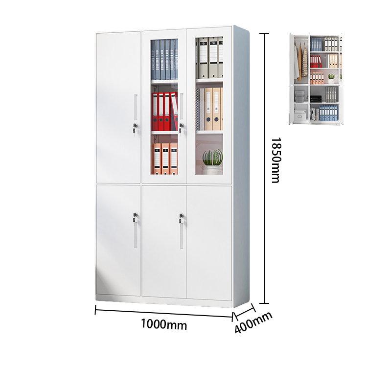 ファイル収納　書類棚　オフィスキャビネット　大容量収納　鍵付き　ハンガーボード　冷間加工鋼　ホワイト　カスタマイズ可能　BGCWG-N066