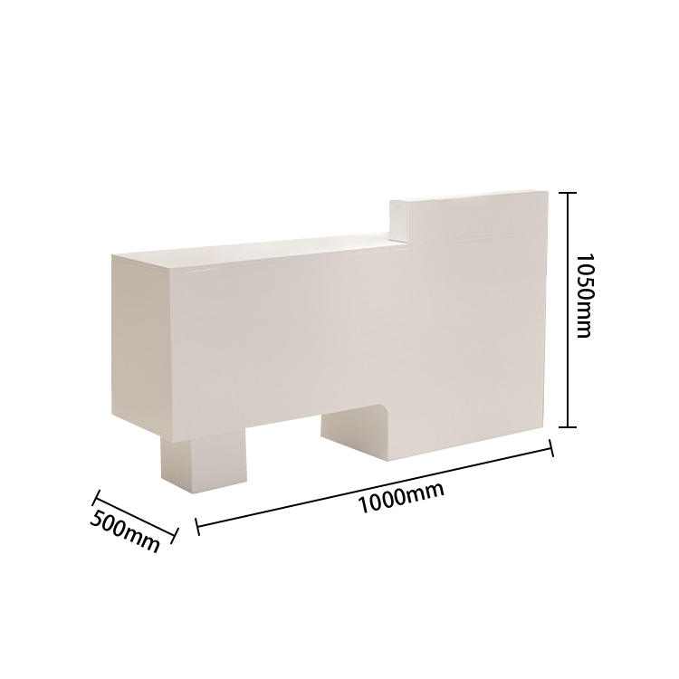受付カウンター　エントランス受付　レジカウンター　頑丈なフレーム　広い天板　上質な金具　シンプル　ホワイト　ブラック　JDQT-N059
