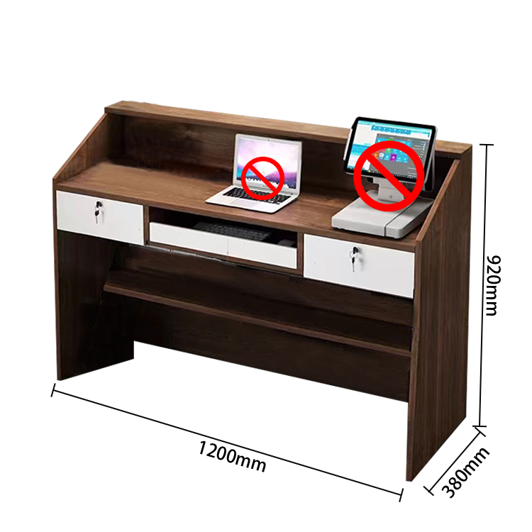 受付カウンター　レジカウンター　エントランス受付　配線穴　引き出し収納　大容量収納　傷付きにくい　シンプル　ナチュラル　JDQT-N005