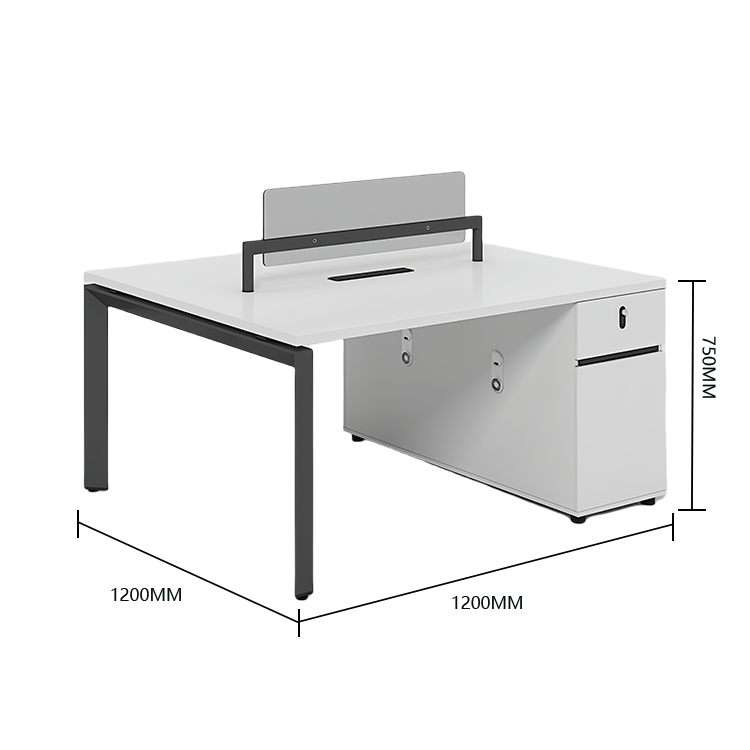 オフィスデスク　パソコンデスク　仕事用デスク　作業机　ワークデスク　事務用　仕事用　丈夫な脚　ダイヤル錠付き　仕切りパネル　YGZ-N045
