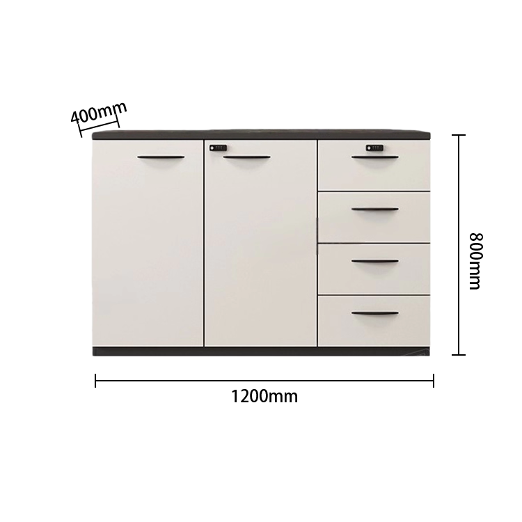 多目的な収納　ファイル収納　オフィスキャビネット　オフィス用　大容量収納　ダイヤル錠　引き出し　ホワイト　タマイズ可能　BGCWG-N064