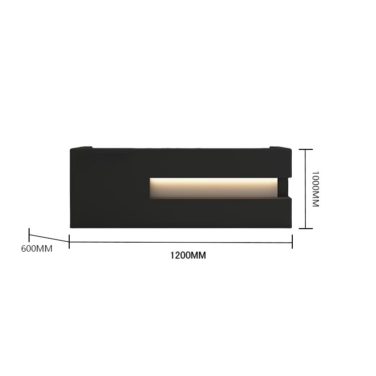 受付カウンター　レジカウンター　受付台　エントランス受付　大型　サロン　大容量　グレー　カスタマイズ可能　JDQT-BODS-N014
