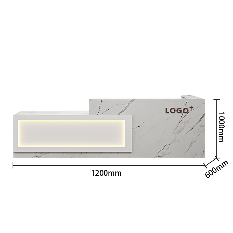 受付カウンター　レジカウンター　店舗用　鍵ロック　配線穴　上部天板　上質　すっきり　オレンジ　カスタマイズ可能　JDQT-N035