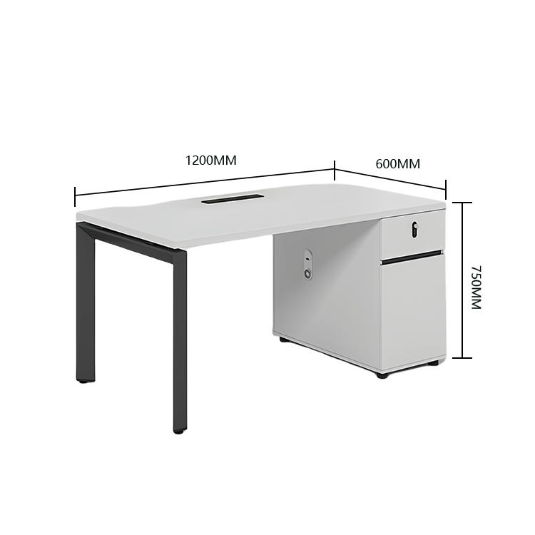 オフィスデスク　パソコンデスク　仕事用デスク　作業机　ワークデスク　事務用　仕事用　丈夫な脚　ダイヤル錠付き　仕切りパネル　YGZ-N045