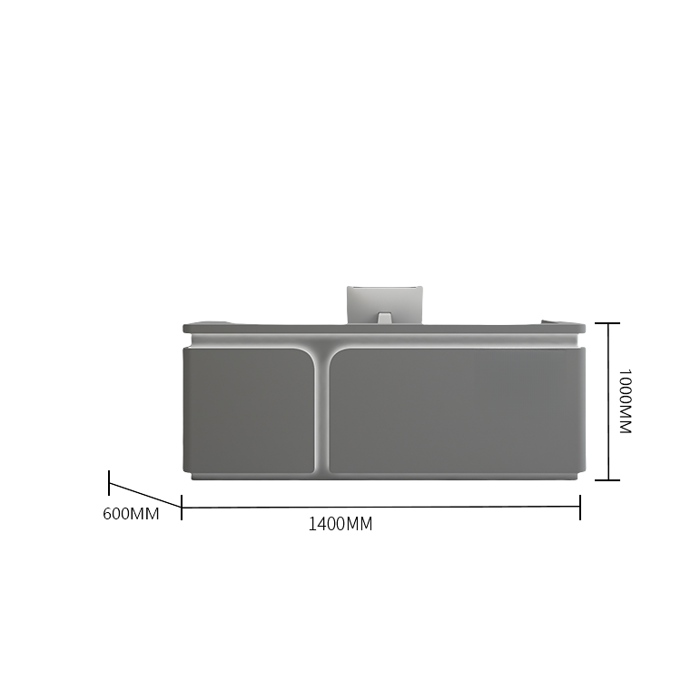 受付カウンター　レジカウンター　受付台　大型　サロン　焼付塗装　大容量　ベージュ　カスタマイズ可能　JDQT-BODS-N022