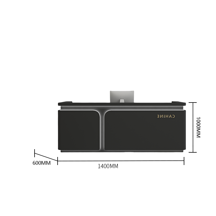 受付カウンター　レジカウンター　受付台　大型　サロン　焼付塗装　大容量　ベージュ　カスタマイズ可能　JDQT-BODS-N022