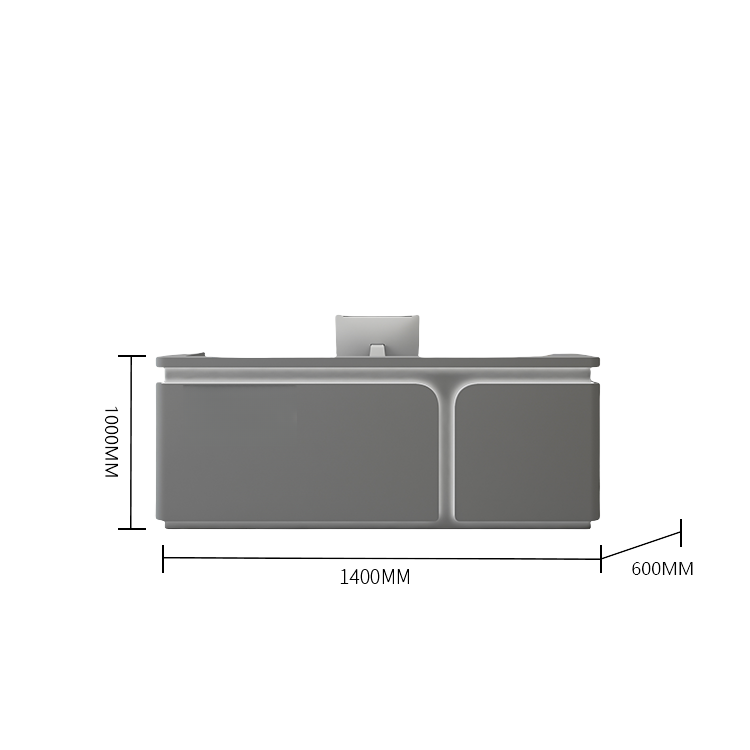 受付カウンター　レジカウンター　受付台　大型　サロン　焼付塗装　大容量　ベージュ　カスタマイズ可能　JDQT-BODS-N022