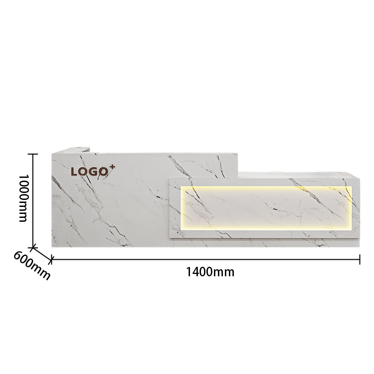 受付カウンター　レジカウンター　店舗用　鍵ロック　配線穴　上部天板　上質　すっきり　オレンジ　カスタマイズ可能　JDQT-N035