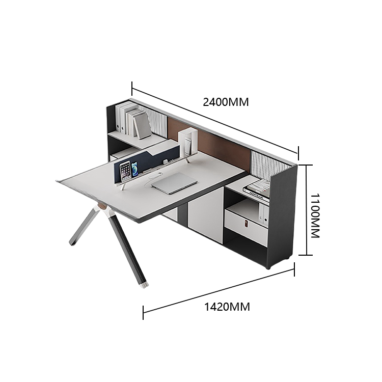 オフィスデスク　ワークデスク　作業机　パソコンデスク　仕事用　作業用　事務用　丈夫な脚　ダイヤル錠　仕切りパネル　YGZ-N050