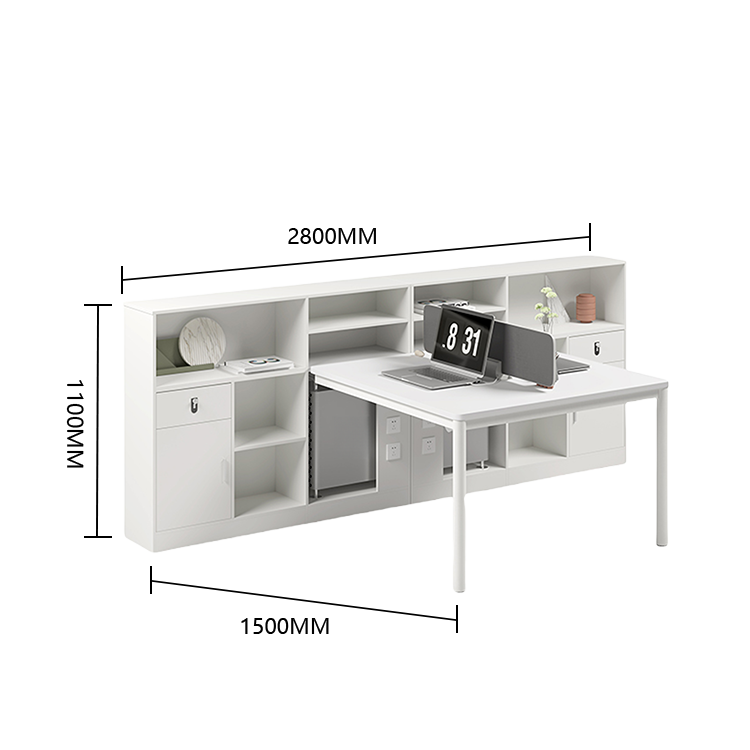 オフィスデスク　ワークデスク　作業机　パソコンデスク　仕事用　作業用　事務用　丈夫な脚　ダイヤル錠　仕切りパネル　YGZ-N053