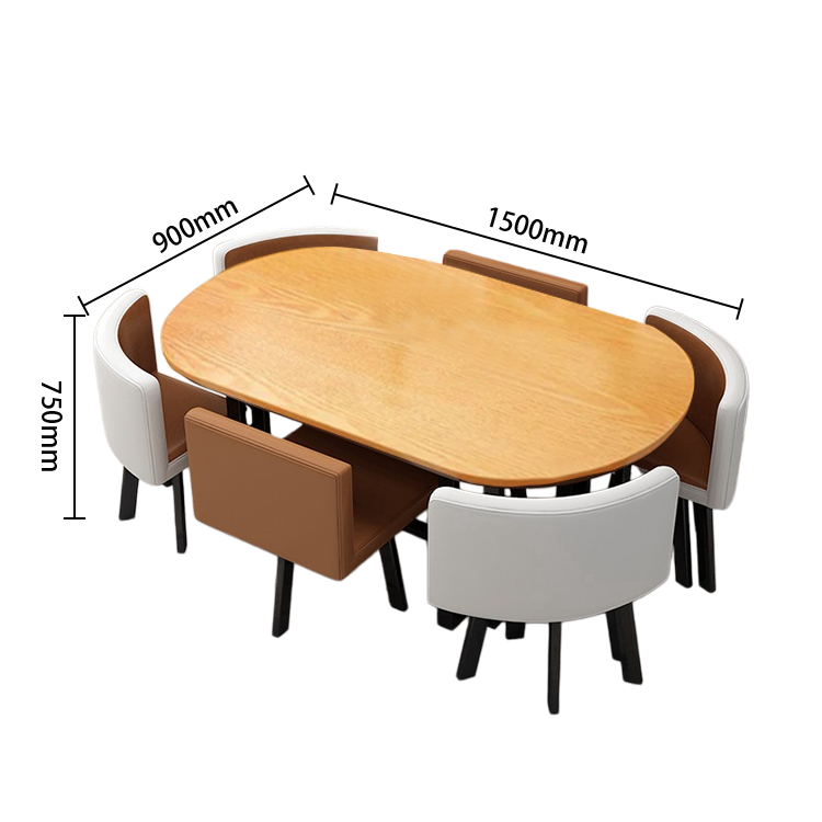 応接セット　ダイニングテーブル　リビングテーブル　商談用　休憩室　スチールフレーム　モダン　ナチュラル　カスタマイズ可能　JDZH-N017